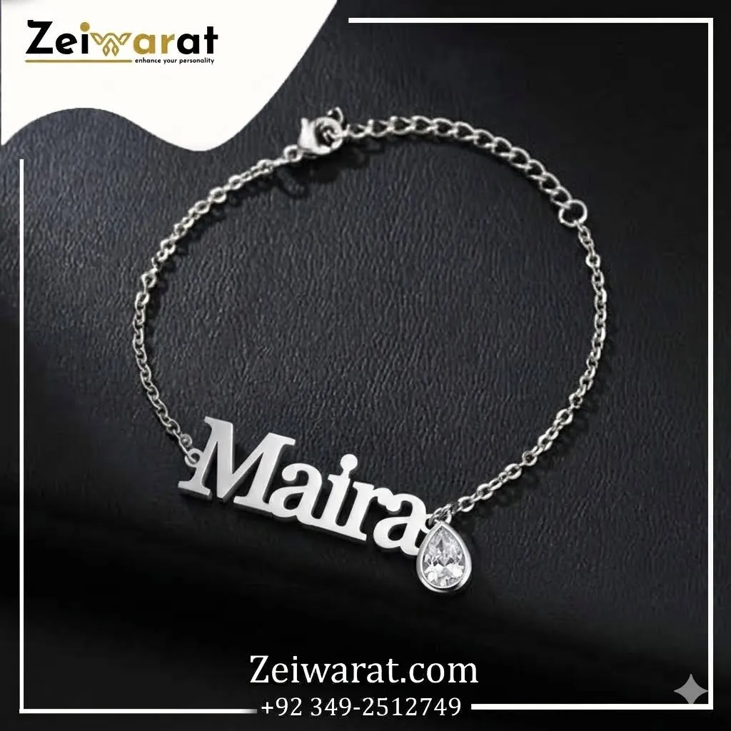 Block-Letter Crystal Wristlet Name Bracelet N2007