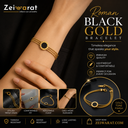 Roman Black Triple Chain Bracelet