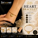 Golden Heart Charm Bracelet