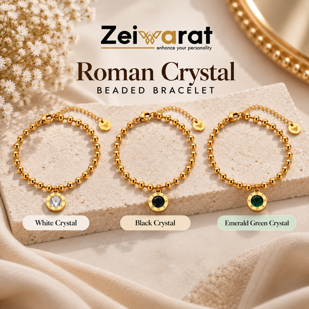 Roman Crystal Beaded Bracelet