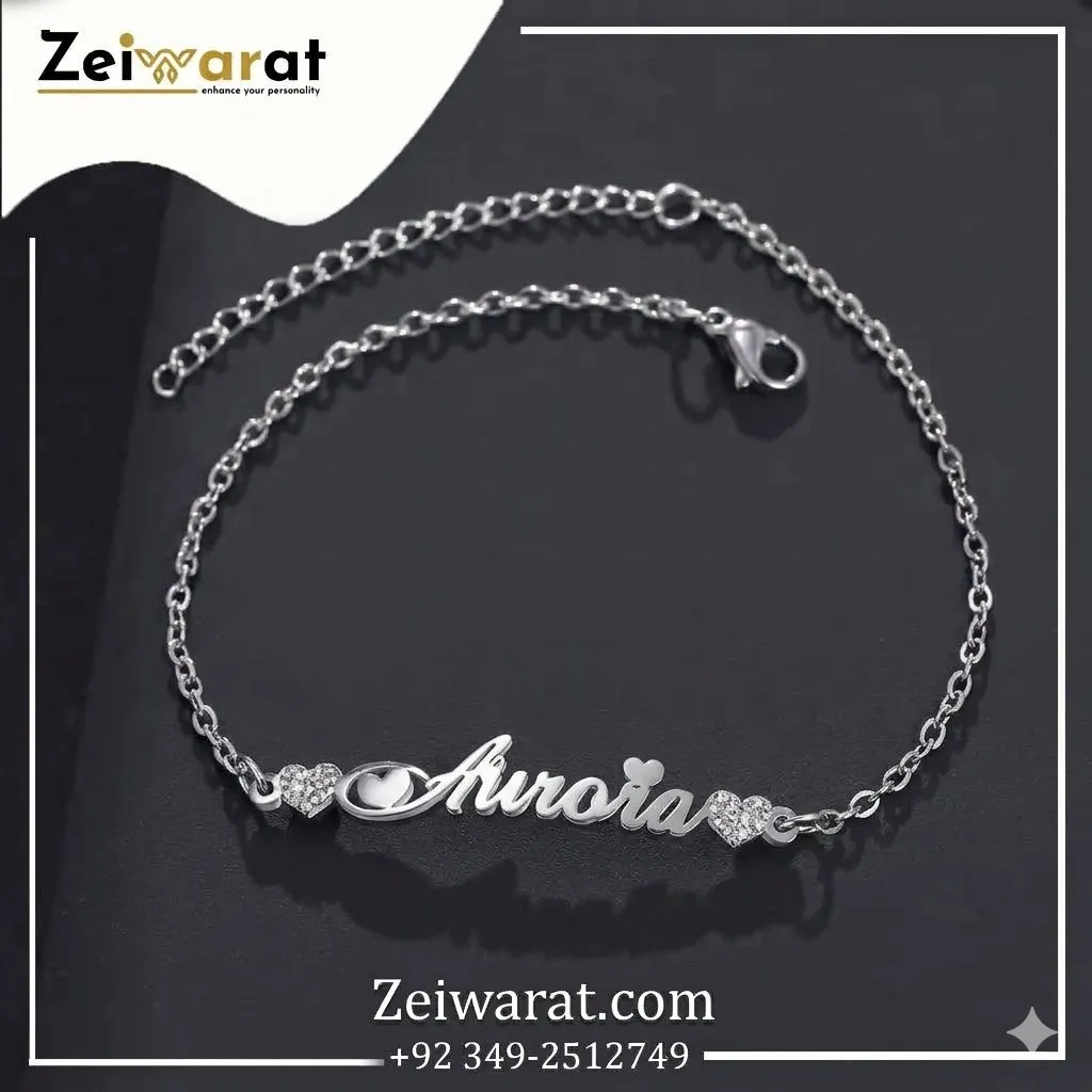 Crystal Butterfly Crown Name Bracelet N2010
