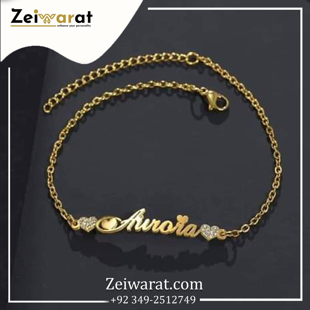 Crystal Butterfly Crown Name Bracelet N2010