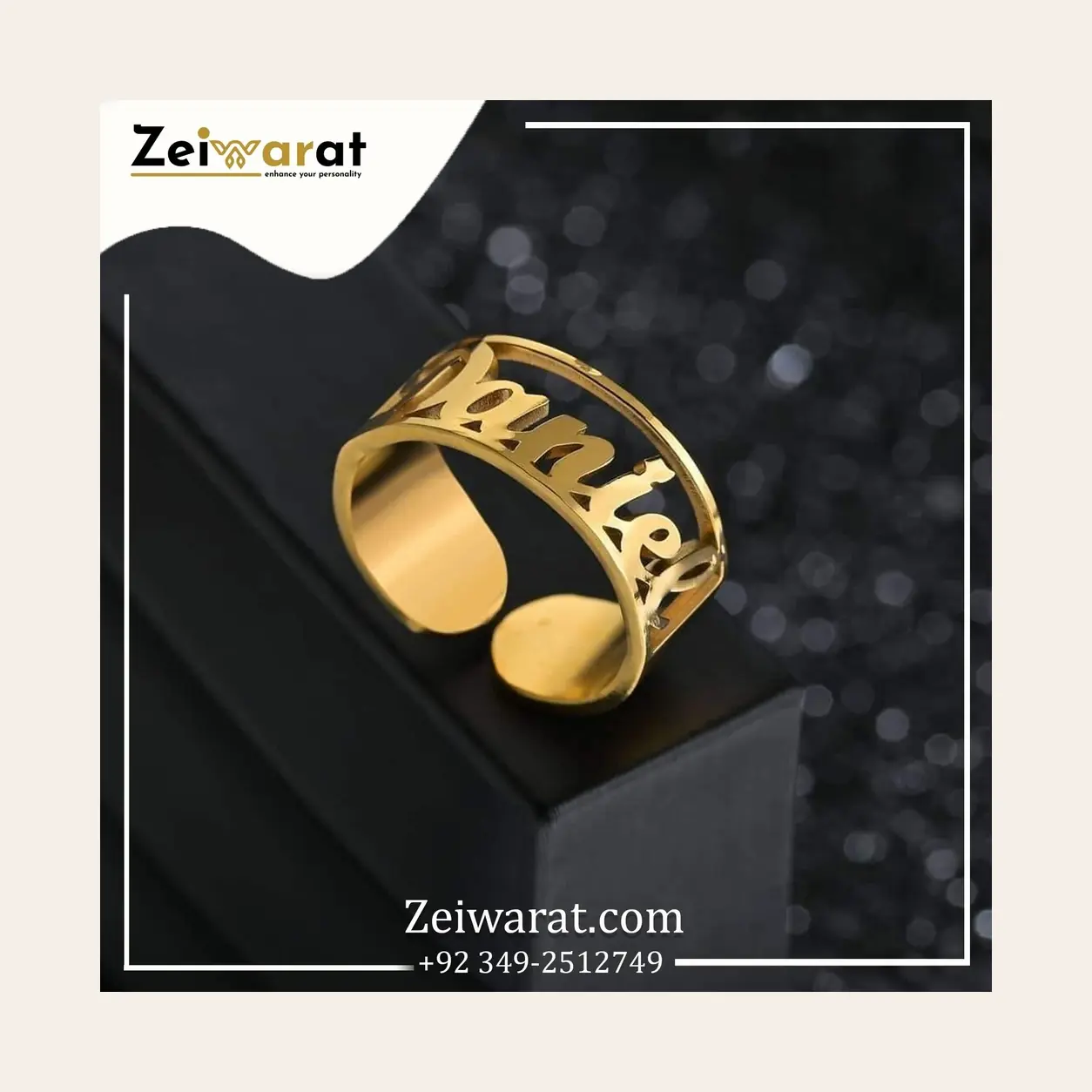 Statement Script Cutout Band N3003
