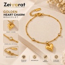 Golden Heart Charm Bracelet
