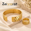 Stainless Steel Cuff with Ring