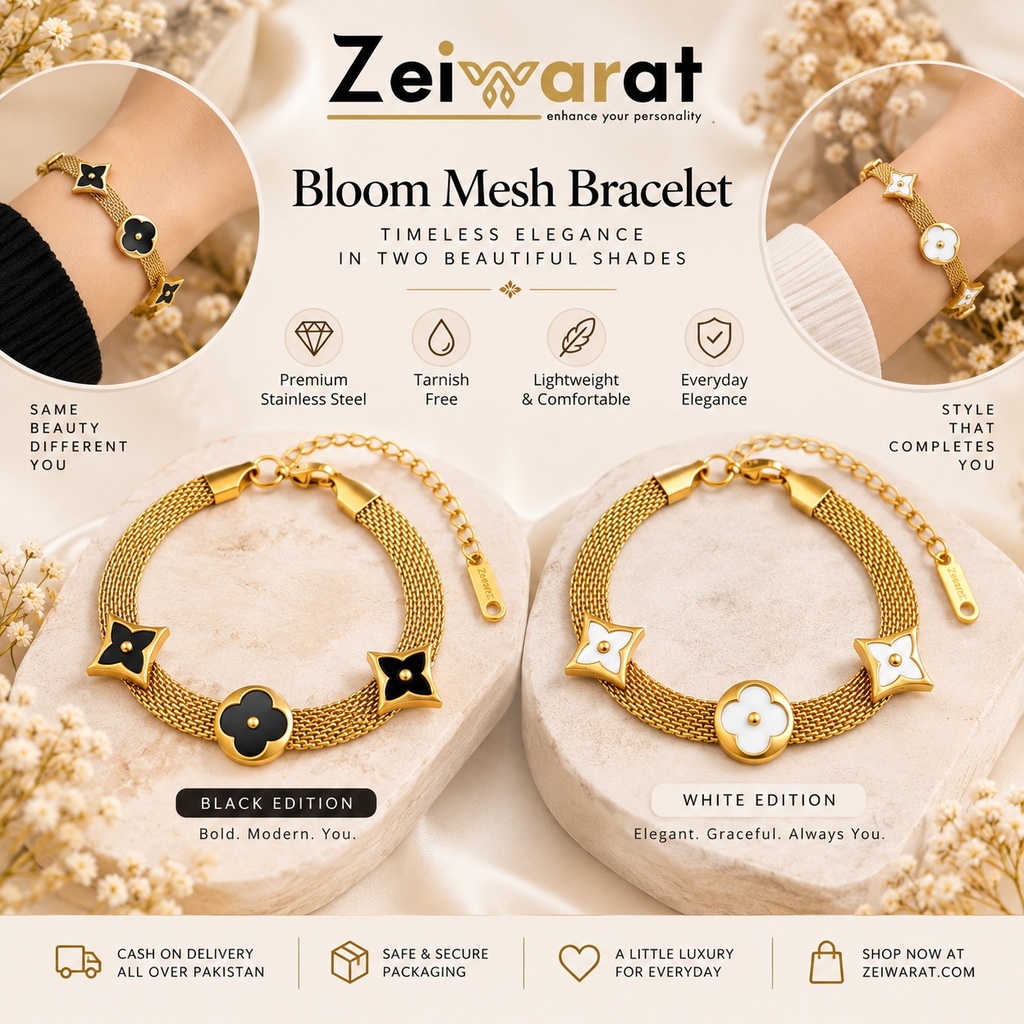 Bloom Mesh Stainless Steel Bracelet