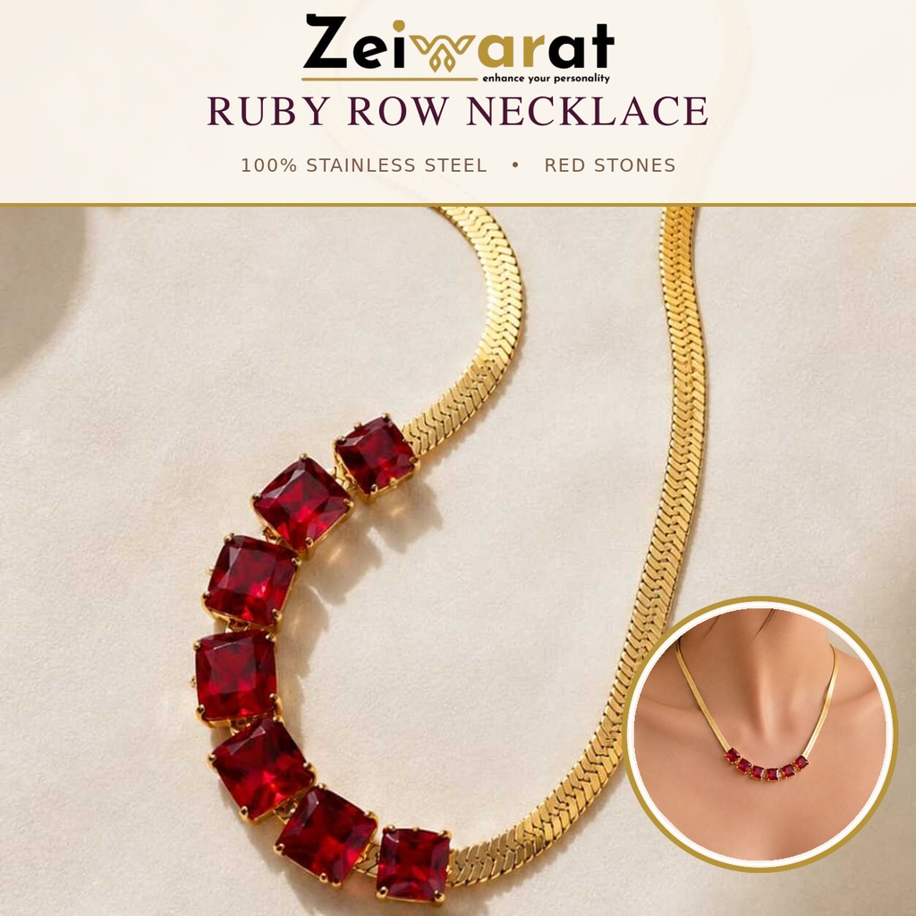 Ruby Row Necklace