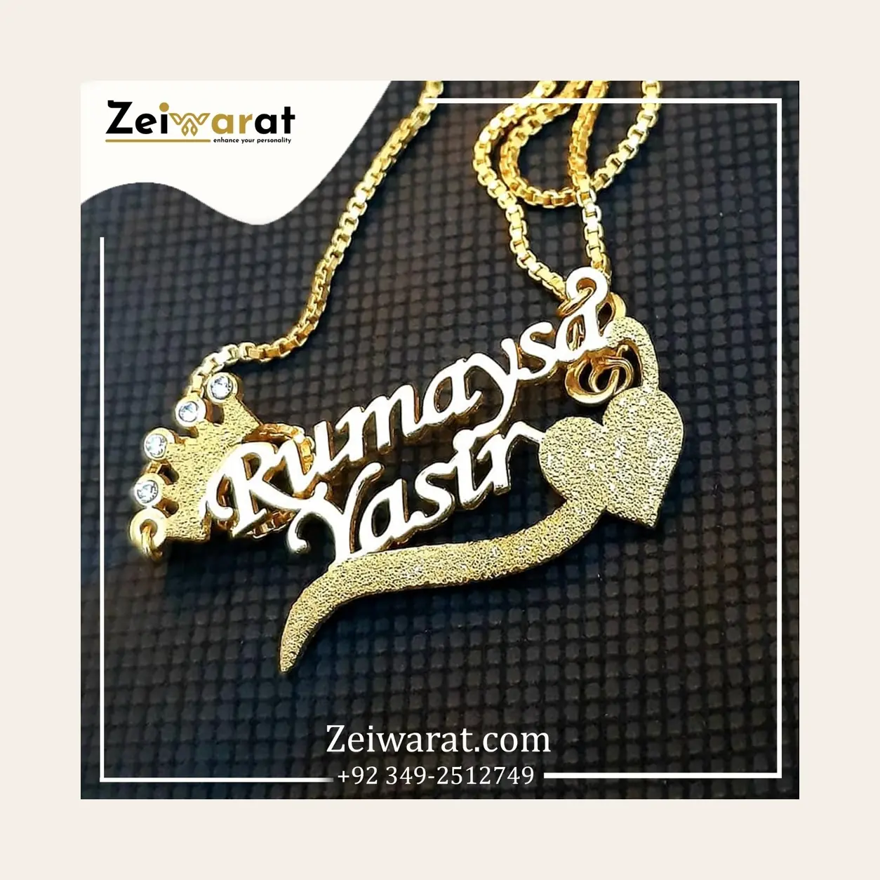 Infinity Double Name Necklace – Design 10