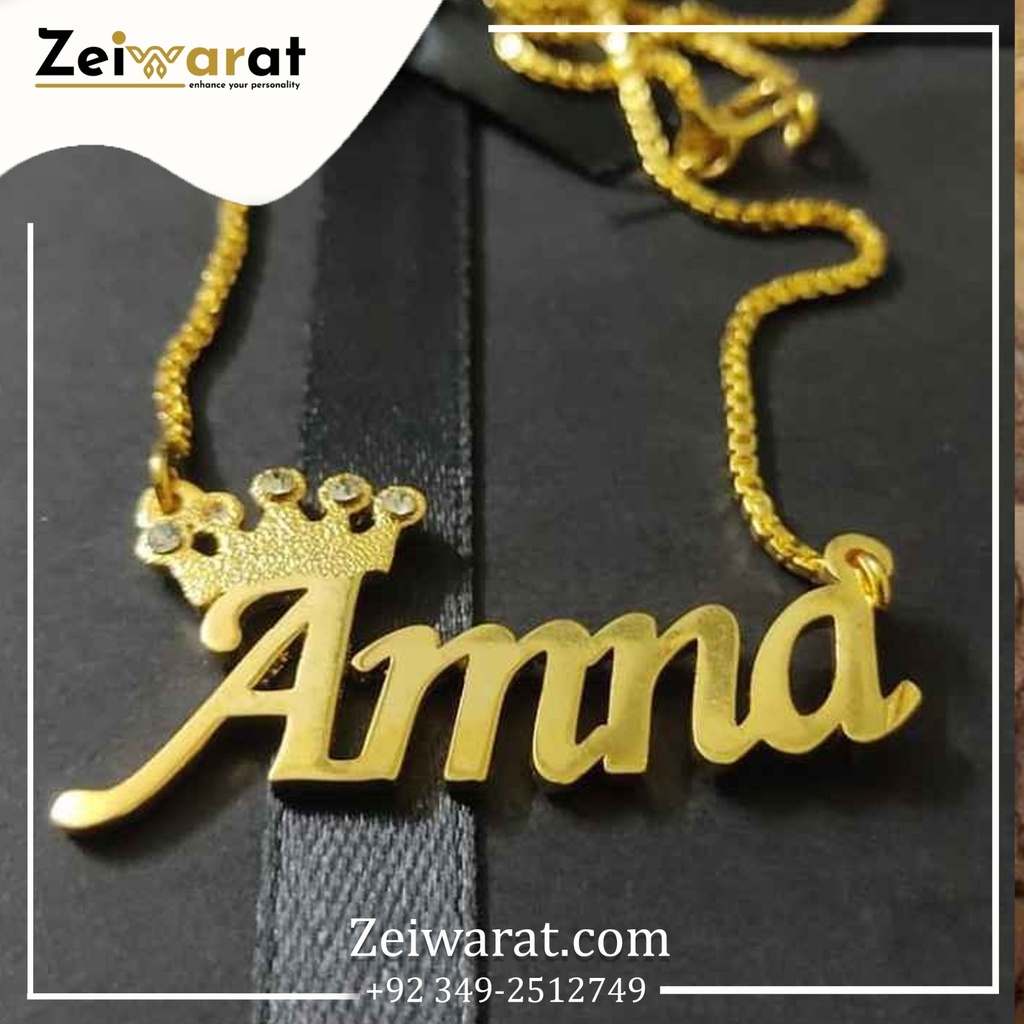 Crown Name Necklace – Design 20