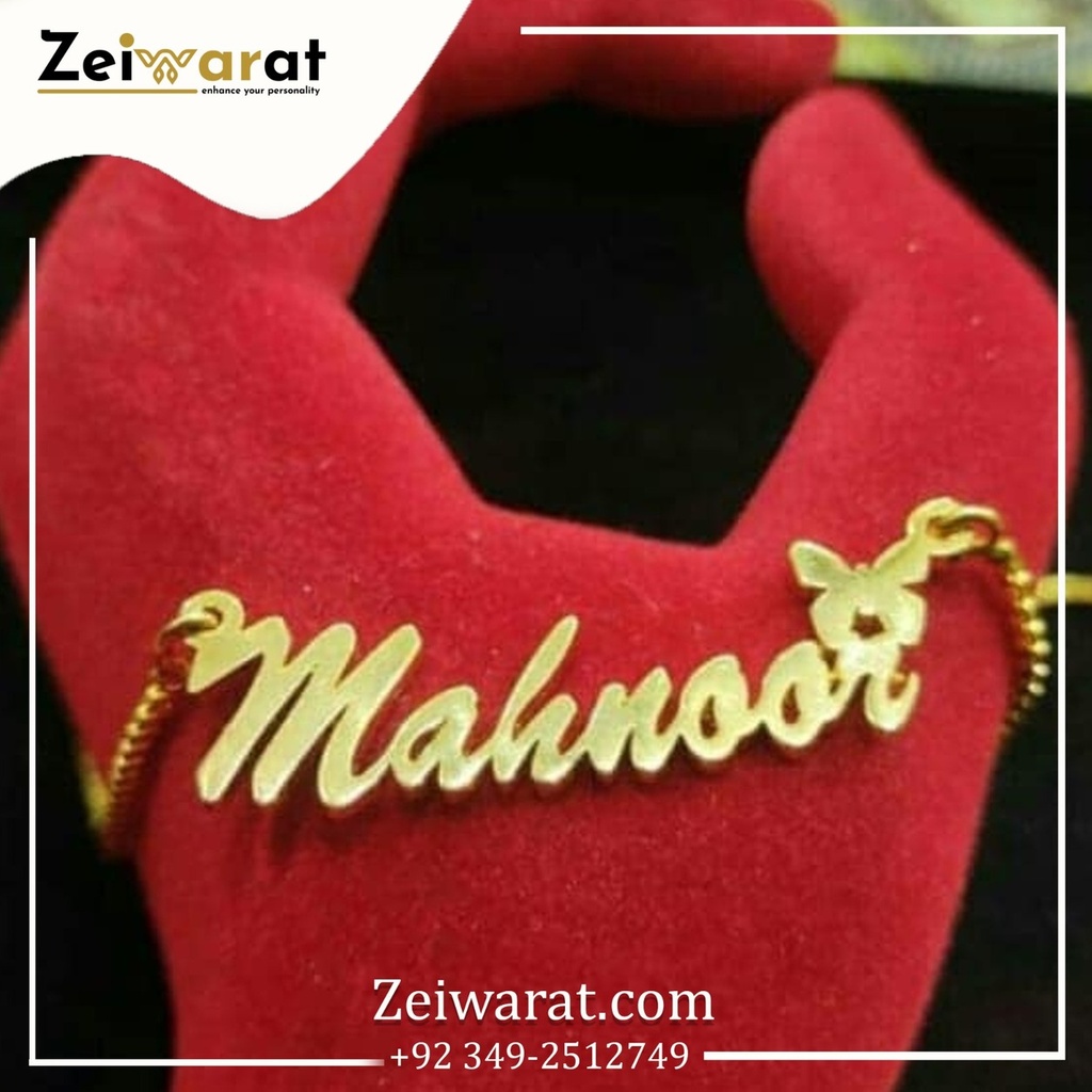 Mahnoor Butterfly Name Necklace