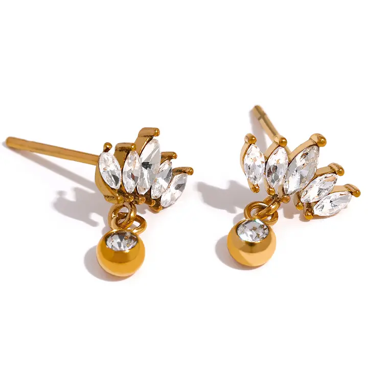 Crown drop Earrings