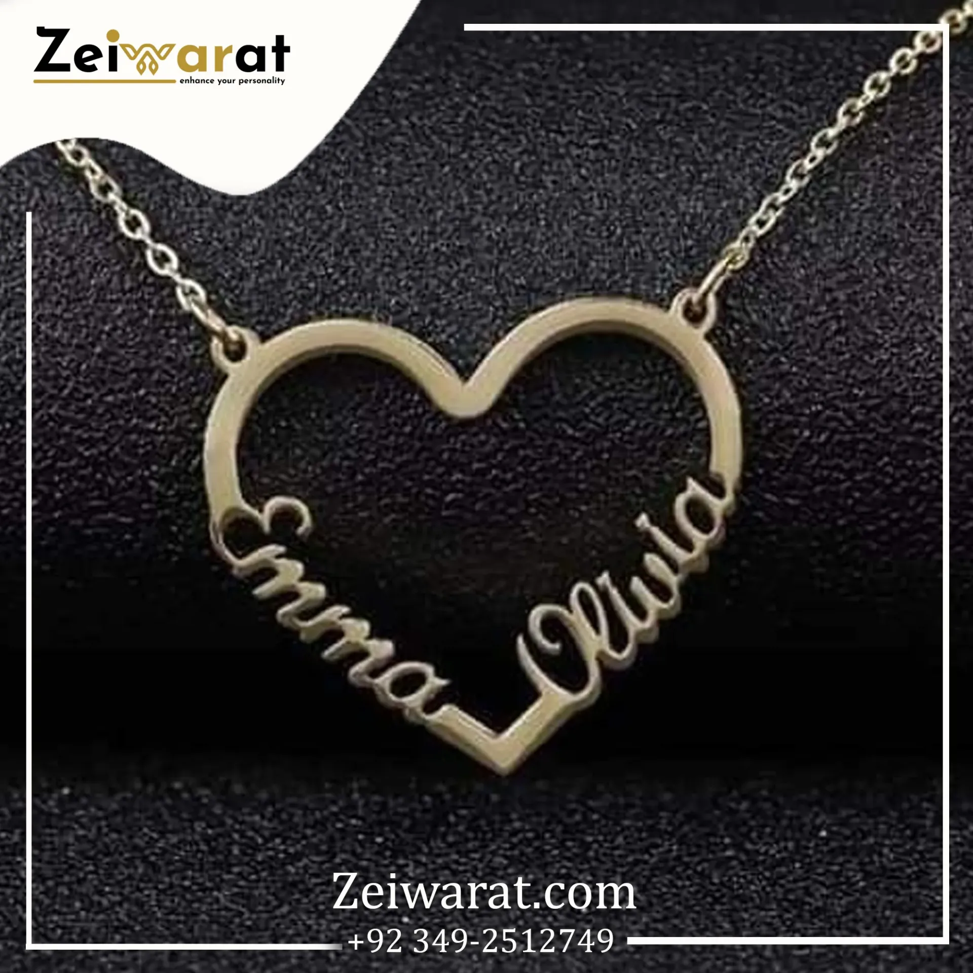 Two Name Heart 0003 (Silver)